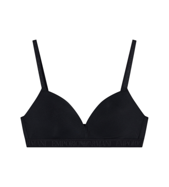 Emporio Armani para mujer. EW000442_AF10891 Sujetador Padded Triangle negro (XS), Casual, Poliamida