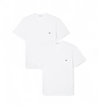 Emporio Armani para hombre. EM000391_AF14132 Set de dos camisetas de punto blanco (XL), Homewear, Algodón, Manga corta