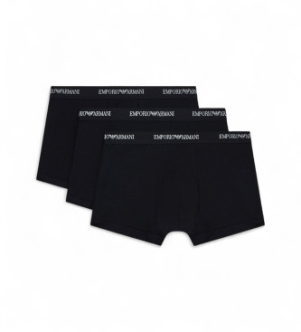 Emporio Armani para hombre. EM000259_AF14132 Set de tres boxers Stretch negro (S), Homewear, Algodón