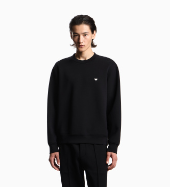 sweatshirt i dubbelstickat tyg