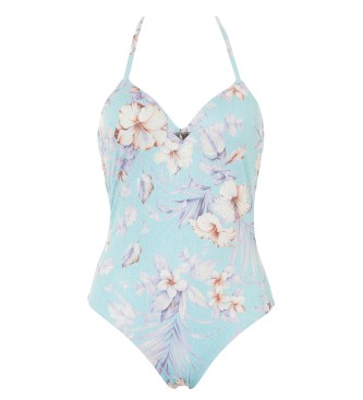 Emporio Armani para mulher. Fato de banho com estampado azul