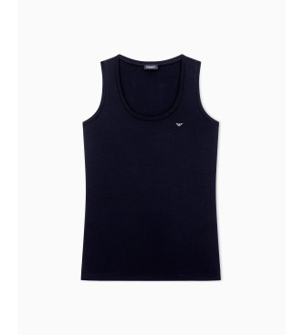 Emporio Armani para mujer. EW000407_AF10889 Camiseta Essential Studs negro (L), Homewear, Viscosa, Sin mangas / Tirantes