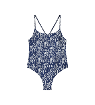 Para mujer. EW000797_AF20242 Bañador Logomania marino (L), Beachwear, Poliamida
