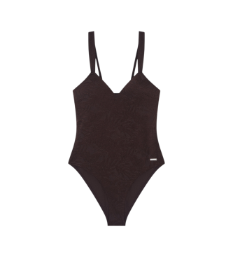 Emporio Armani para mujer. EW003279_AF20241 Bañador Monstera marrón (L), Beachwear, Poliéster