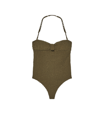 Emporio Armani para mujer. EW003297_AF20247 Bañador Olivia verde (XL), Beachwear, Poliéster