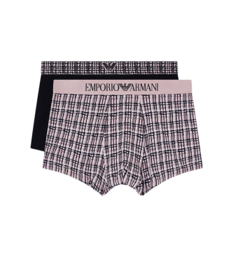 Emporio Armani para hombre. EM001014_AF18885 Set 2 Bóxers mezcla negro (M), Homewear, Algodón