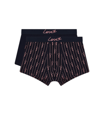 Emporio Armani para hombre. EM001014_AF19049 Set 2 Bóxers Valentine marino (XL), Homewear, Algodón