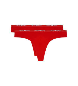 Emporio Armani para mujer. EW000402_AF19024 Set de 2 Tangas Essential Studs coral (M), Homewear, Viscosa