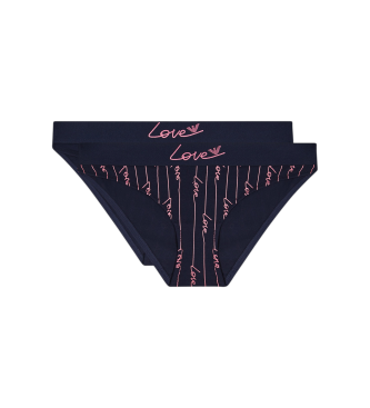 Emporio Armani para mujer. EW000403_AF19049 Set de 2 Braguitas San Valentine marino (XS), Homewear, Algodón