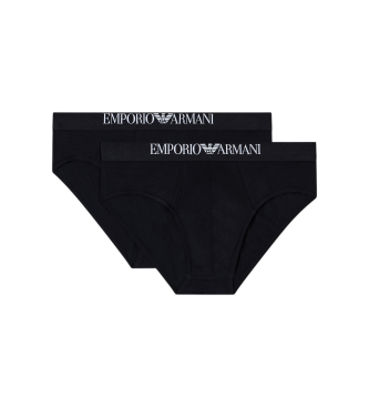 Emporio Armani para hombre. EM000251_AF14134 Set 2 Slips Max negro (XL), Homewear, Viscosa