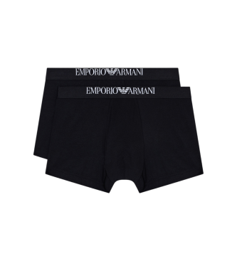 Emporio Armani para hombre. EM000253_AF14134 Set 2 Bóxers Delicado negro (XL), Homewear, Viscosa