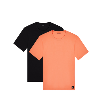 Emporio Armani para hombre. EM000391_AF20673 Camisetas Essential Logolabel negro, naranja (XL), Casual, Algodón, Manga corta