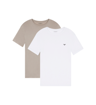 Emporio Armani para hombre. EM001849_AF18893 Camisetas Eco blanco, beige (XL), Casual, Viscosa, Manga corta