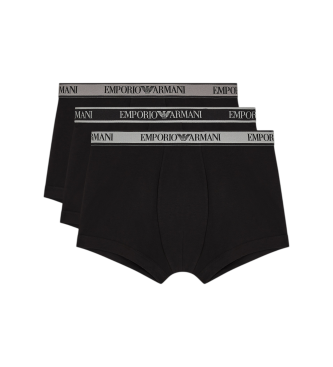 Emporio Armani para hombre. EM000259_AF20669 Set 3 Bóxers Core Logobanda negro (S), Homewear, Algodón