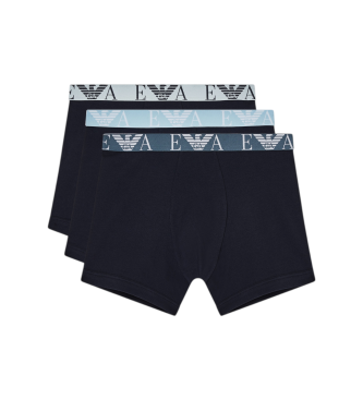 Emporio Armani para hombre. EM000261_AF20668 Set 3 Bóxers Bold Monogram marino (L), Homewear, Algodón