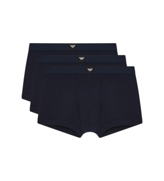 Emporio Armani para hombre. EM002205_AF20673 Set 3 Bóxers Essential Logolabel marino (M), Homewear, Algodón