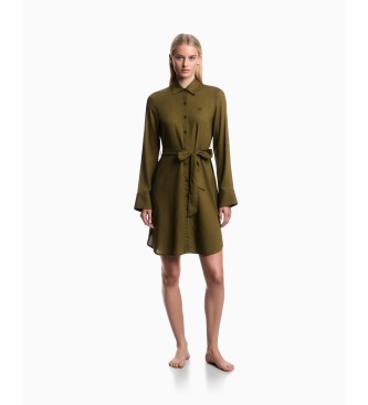 Emporio Armani för kvinnor. EW000817_AF20252 Strandklänning grön (XL), Casual, Viskos, Lång ärm