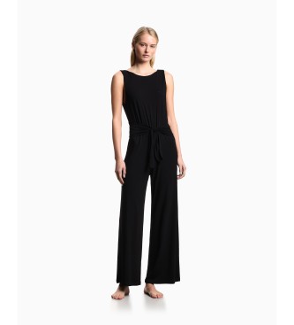 Emporio Armani för kvinnor. EW003412_AF20240 Svart strandjumpsuit (XS), Casual, Viskos