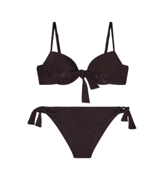 Emporio Armani para mujer. EW000785_AF20241 Bikini Jacquard Pattern marrón (L), Beachwear, Poliéster