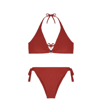 Emporio Armani para mujer. EW003272_AF20238 Bikini Textured Lycra marrón (M), Beachwear, Poliéster