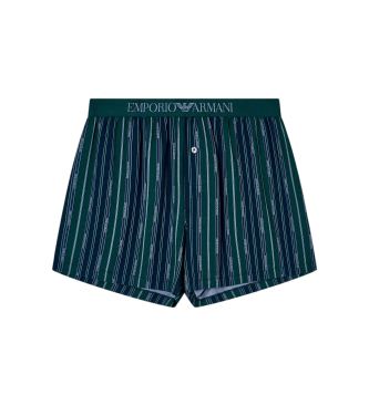 Emporio Armani para hombre. EM000798_AF14994 Bóxer con mezcla de estampados verde (XL), Homewear, Algodón