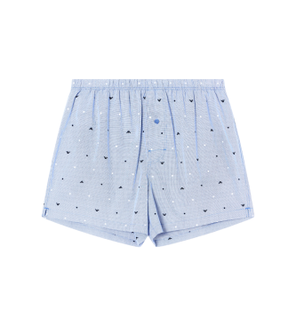 Emporio Armani para hombre. EM001443_AF18543 Bóxer Logoed Pattern azul (S), Homewear, Algodón