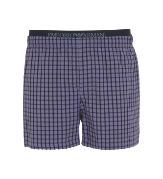 Emporio Armani para hombre. EM002202_AF14998 Bóxer de tejido jacquard azul (L), Homewear, Algodón