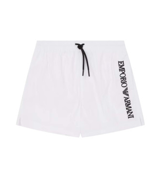 Emporio Armani para hombre. EM000583_AF12330 Bañador logo vertical blanco (XXL), Beachwear, Poliamida