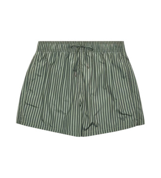 Emporio Armani para hombre. EM000583_AF12357 Bañador tipo pantalón corto a rayas bicolor verde (XXL), Beachwear, Poliéster