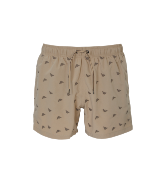 Emporio Armani para hombre. EM000583_AF12358 Bañador boxer marrón (XXL), Beachwear, Poliéster