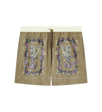 Para hombre. EM000583_AF20435 Bañador con estampado de cartas (L), Beachwear, Poliéster