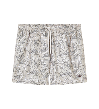 Emporio Armani para hombre. EM000583_AF20440 Bañador Allover taupe (M), Beachwear, Poliéster