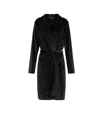 Emporio Armani para mujer. EW001970_AF15366 Bata Dressing Gown negro (M), Casual, Poliéster