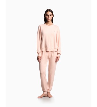 Emporio Armani para mujer. EW002910_AF19032 Pantalón Loun rosa (S), Homewear, Viscosa
