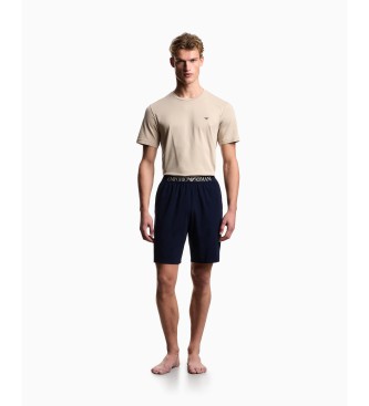 Emporio Armani para hombre. EM000400_AF18881 Pijama Comfy beige (XL), Homewear, Algodón, Manga corta