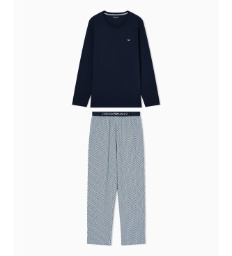Emporio Armani para hombre. EM000611_AF18885 Pijama Pattern Mix marino (S), Homewear, Algodón, Manga larga