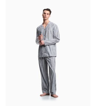 Emporio Armani para hombre. EM000615_AF18543 Pijama Nightwear gris (L), Homewear, Algodón, Manga larga