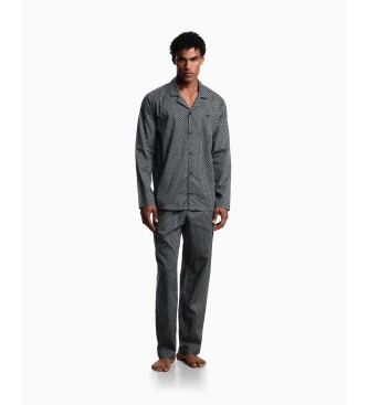 Emporio Armani para hombre. EM000615_AF19318 Pijama Muselina marino (S), Homewear, Algodón, Manga larga