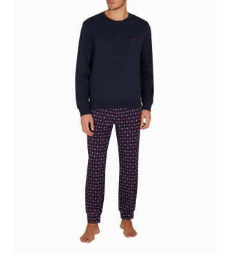 Emporio Armani para hombre. EM000617_AF14994 Pijama Mix marino (S), Homewear, Algodón, Manga larga