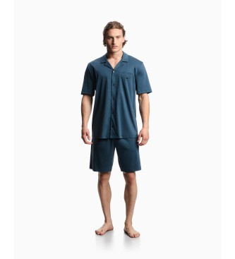 Emporio Armani para hombre. EM001372_AF20670 Pijama Night azul (L), Homewear, Algodón, Manga corta