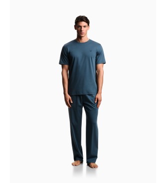 Emporio Armani para hombre. EM003544_AF20670 Pijama Deluxe azul (XL), Homewear, Algodón, Manga corta