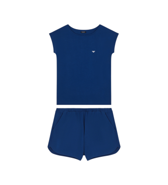 Emporio Armani para mujer. EW000495_AF19023 Pijama Everyday marino (L), Azul, Homewear, Algodón, Manga corta