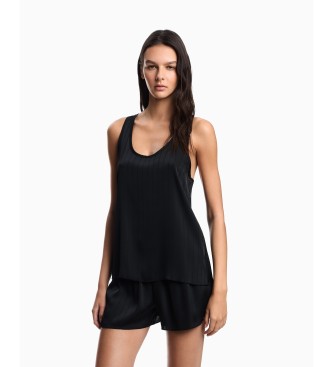 Emporio Armani para mujer. EW001934_AF15910 Pijama Nightwear negro (L), Homewear, Poliéster