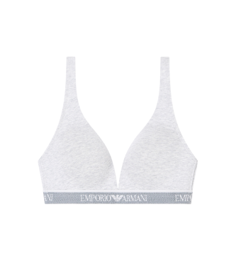 Emporio Armani para mujer. EW000436_AF15345 Sujetador acolchado Iconic Logoband gris (XS), Homewear, Algodón