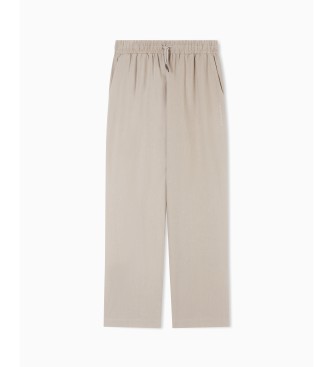 Emporio Armani para hombre. EM000586_AF20590 Pantalón Ton beige (L), Casual, Lino, Taupe