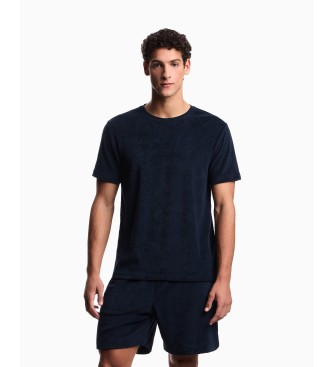 Emporio Armani para hombre. EM000692_AF20449 Camiseta Beachwear marino (M), Casual, Algodón, Manga corta