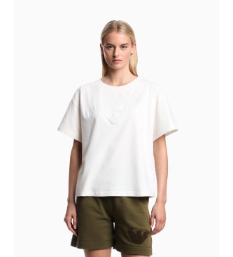 Emporio Armani para mujer. EW004077_AF20244 Camiseta Line blanco (L), Casual, Algodón, Manga corta
