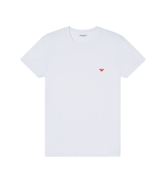 Emporio Armani para hombre. EM000375_AF18891 Camiseta Shiny Logobanda blanco (S), Casual, Algodón, Manga corta