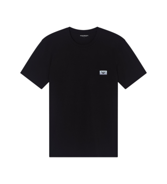 Emporio Armani para hombre. EM000379_AF18896 Camiseta Superfine negro (XL), Casual, Algodón, Manga corta