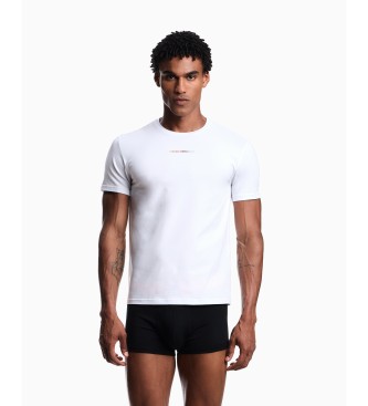 Emporio Armani para hombre. EM000379_AF19898 Camiseta Rainbow blanco (S), Casual, Algodón, Manga corta